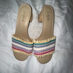 J.Crew Beige Woven Heel Sandals